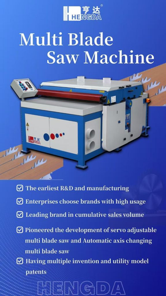 wood panel multi blade rip saw machine